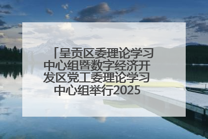 呈贡区委理论学习中心组暨数字经济开发区党工委理论学习中心组举行2025年第七次学习会议