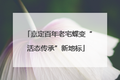 嘉定百年老宅蝶变“活态传承”新地标