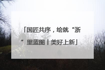 国匠共序，绘就“浙”里蓝图丨美好上新