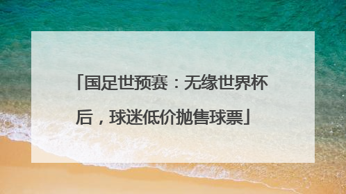 国足世预赛：无缘世界杯后，球迷低价抛售球票