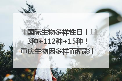 国际生物多样性日丨113种+112种+15种！重庆生物因多样而精彩
