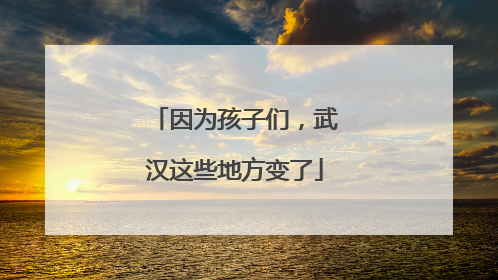 因为孩子们，武汉这些地方变了