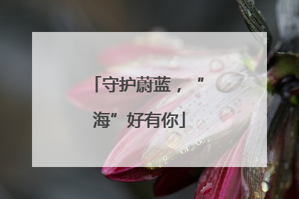 守护蔚蓝，“海”好有你