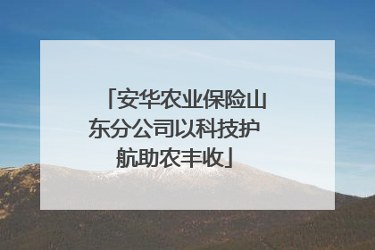 安华农业保险山东分公司以科技护航助农丰收