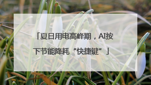 夏日用电高峰期，AI按下节能降耗“快捷键”