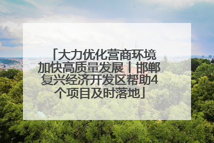 大力优化营商环境 加快高质量发展丨邯郸复兴经济开发区帮助4个项目及时落地