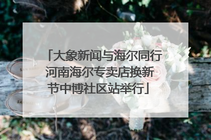 大象新闻与海尔同行 河南海尔专卖店换新节中博社区站举行
