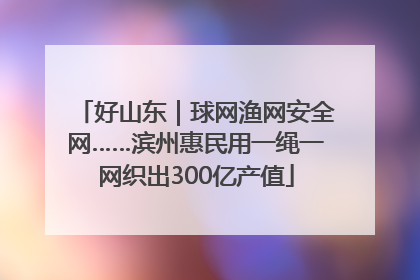 好山东｜球网渔网安全网……滨州惠民用一绳一网织出300亿产值