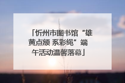 忻州市图书馆“雄黄点额 系彩绳”端午活动温馨落幕