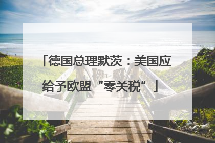 德国总理默茨：美国应给予欧盟“零关税”