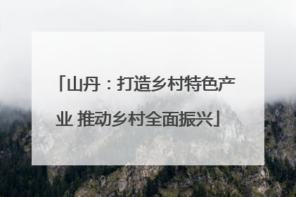 山丹：打造乡村特色产业 推动乡村全面振兴