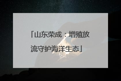 山东荣成：增殖放流守护海洋生态