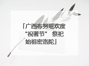 广西布努瑶欢度“祝著节” 祭祀始祖密洛陀