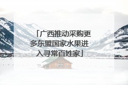 广西推动采购更多东盟国家水果进入寻常百姓家