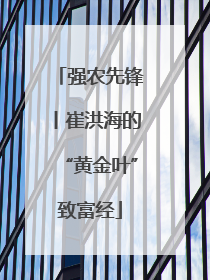 强农先锋丨崔洪海的“黄金叶”致富经