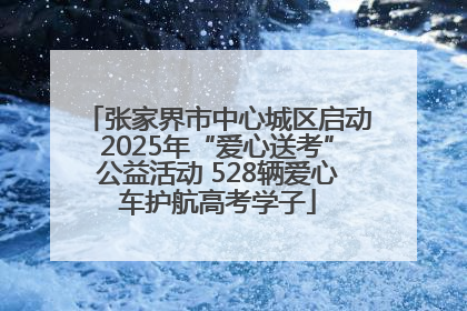 张家界市中心城区启动2025年“爱心送考”公益活动 528辆爱心车护航高考学子