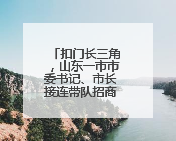 扣门长三角，山东一市市委书记、市长接连带队招商谋深度对接