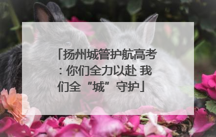 扬州城管护航高考：你们全力以赴 我们全“城”守护