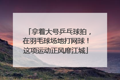 拿着大号乒乓球拍，在羽毛球场地打网球！这项运动正风靡江城