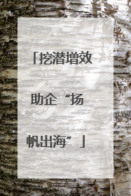 挖潜增效 助企“扬帆出海”