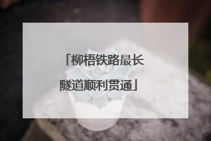 柳梧铁路最长隧道顺利贯通