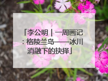 李公明｜一周画记：格陵兰岛——冰川消融下的抉择