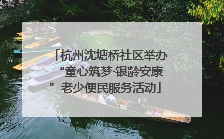 杭州沈塘桥社区举办“童心筑梦·银龄安康”老少便民服务活动