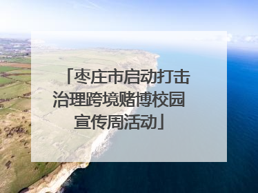 枣庄市启动打击治理跨境赌博校园宣传周活动