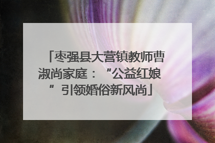 枣强县大营镇教师曹淑尚家庭：“公益红娘”引领婚俗新风尚