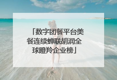 数字团餐平台美餐连续蝉联胡润全球瞪羚企业榜