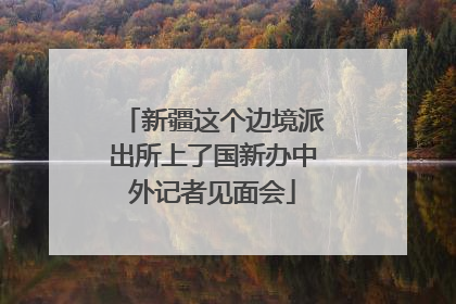 新疆这个边境派出所上了国新办中外记者见面会