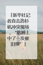 新华社记者直击洛杉矶冲突现场，“胳膊上中了一发催泪弹”