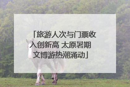 旅游人次与门票收入创新高 太原暑期文博游热潮涌动