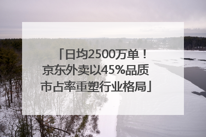 日均2500万单！京东外卖以45%品质市占率重塑行业格局