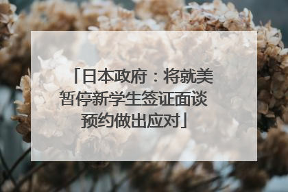 日本政府：将就美暂停新学生签证面谈预约做出应对