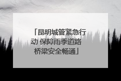 昆明城管紧急行动 保障雨季道路桥梁安全畅通