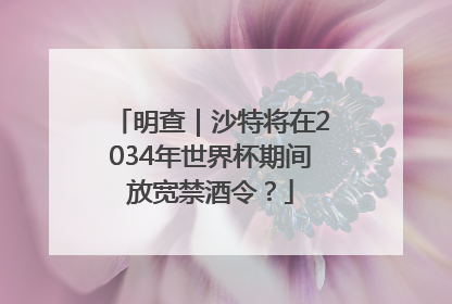 明查｜沙特将在2034年世界杯期间放宽禁酒令？