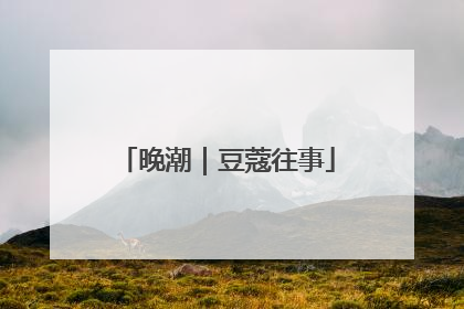 晚潮｜豆蔻往事