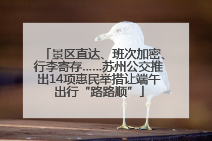 景区直达、班次加密、行李寄存……苏州公交推出14项惠民举措让端午出行“路路顺”