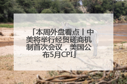 本周外盘看点丨中美将举行经贸磋商机制首次会议，美国公布5月CPI