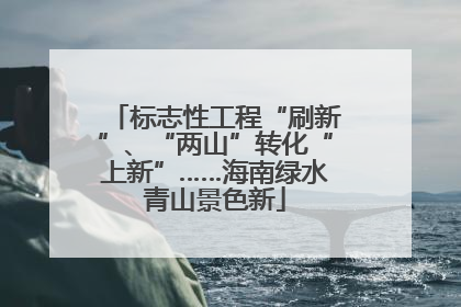 标志性工程“刷新”、“两山”转化“上新”……海南绿水青山景色新