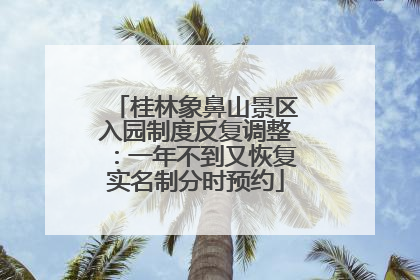 桂林象鼻山景区入园制度反复调整：一年不到又恢复实名制分时预约