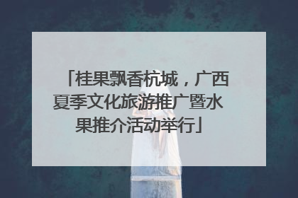 桂果飘香杭城，广西夏季文化旅游推广暨水果推介活动举行