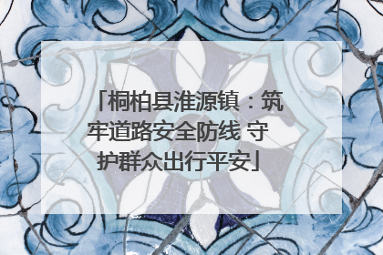 桐柏县淮源镇：筑牢道路安全防线 守护群众出行平安