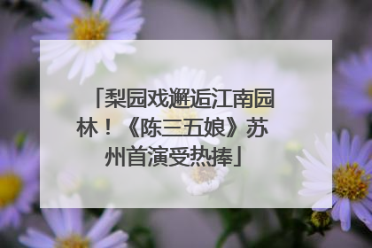 梨园戏邂逅江南园林！《陈三五娘》苏州首演受热捧