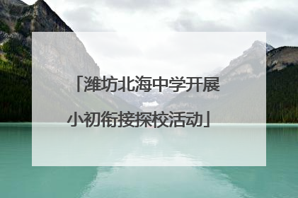潍坊北海中学开展小初衔接探校活动