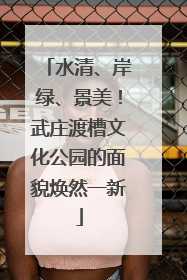 水清、岸绿、景美！武庄渡槽文化公园的面貌焕然一新