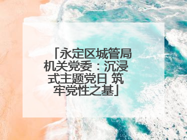 永定区城管局机关党委：沉浸式主题党日 筑牢党性之基