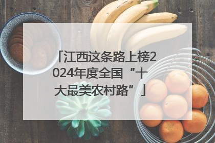 江西这条路上榜2024年度全国“十大最美农村路”