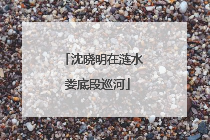 沈晓明在涟水娄底段巡河